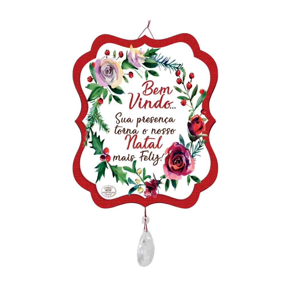 MÓBILE DE PAREDE NATAL BEM-VINDO 22X18