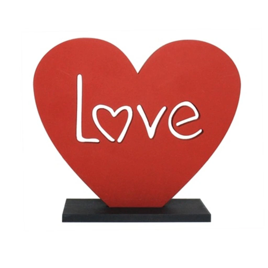 ENFEITE DE MESA CORAÇÃO LOVE G 17X20