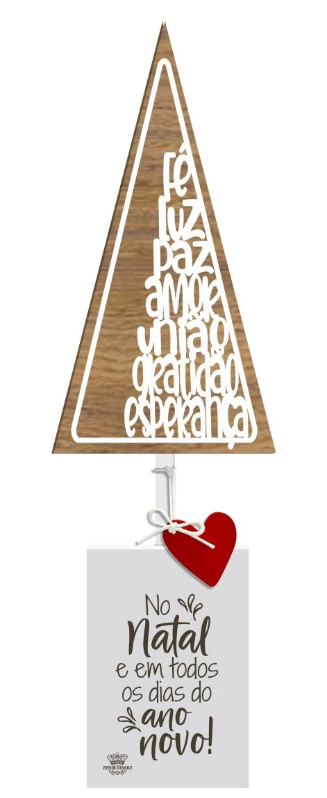 PLACA DE MESA COM PINHEIRO NO NATAL E EM TODOS...31X9