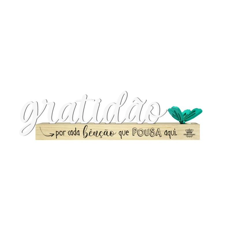 MADEIRINHA CRU GRATIDÃO...CELEBRAÇÃO 11X25,5