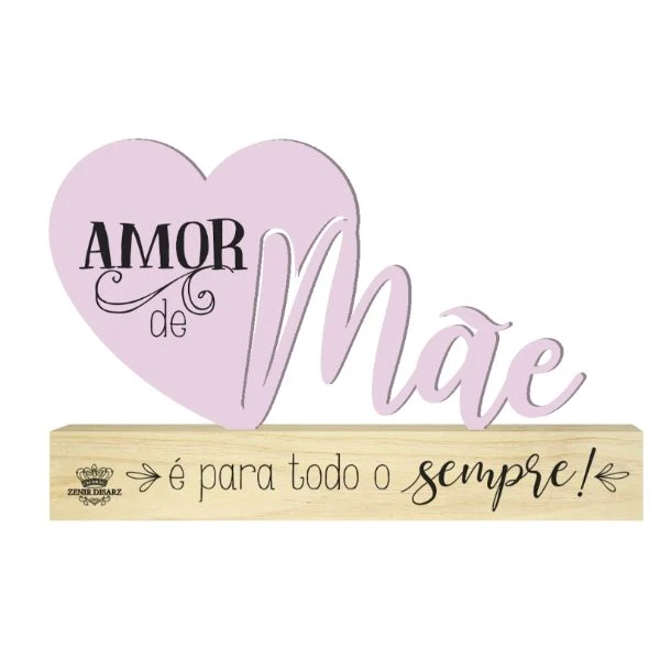ENFEITE DE MESA AMOR DE MÃE...BRISA 11X17X4,5