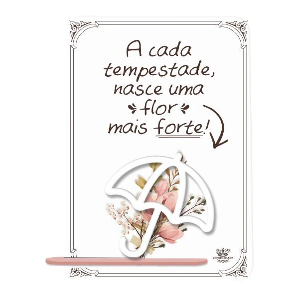 PLACA DE MESA A CADA TEMPESTADE... FLORESCER 1 20X15