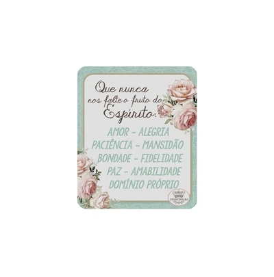MÓBILE COM IMÃ QUE NUNCA NOS FALTE...FLORAL VERDE 11X9