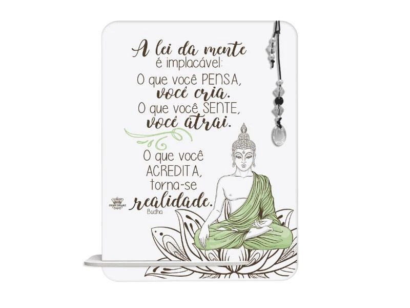 ENFEITE DE MESA COM ENCAIXE A LEI DA MENTE...BENÇÃO VERDE 24X19