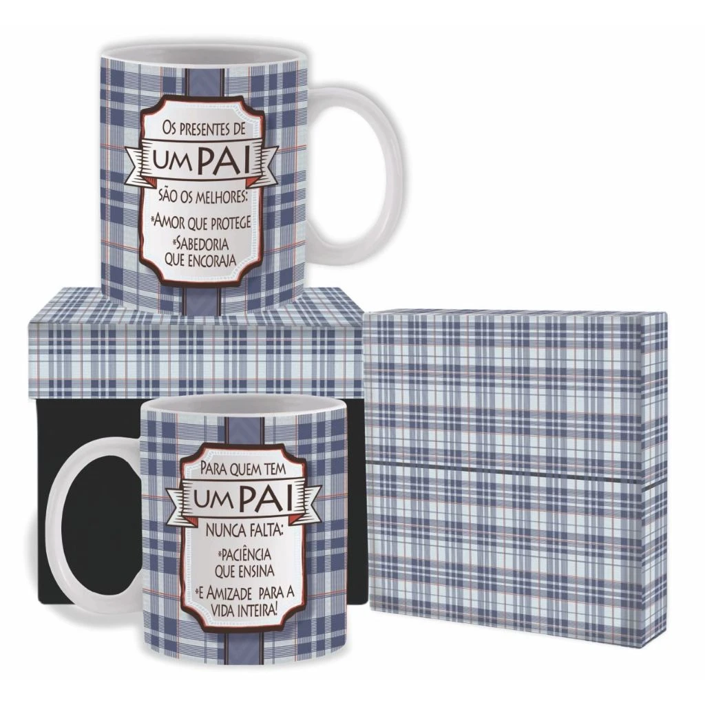CANECA CERÂMICA OS PRESENTES DE UM PAI...XADREZ