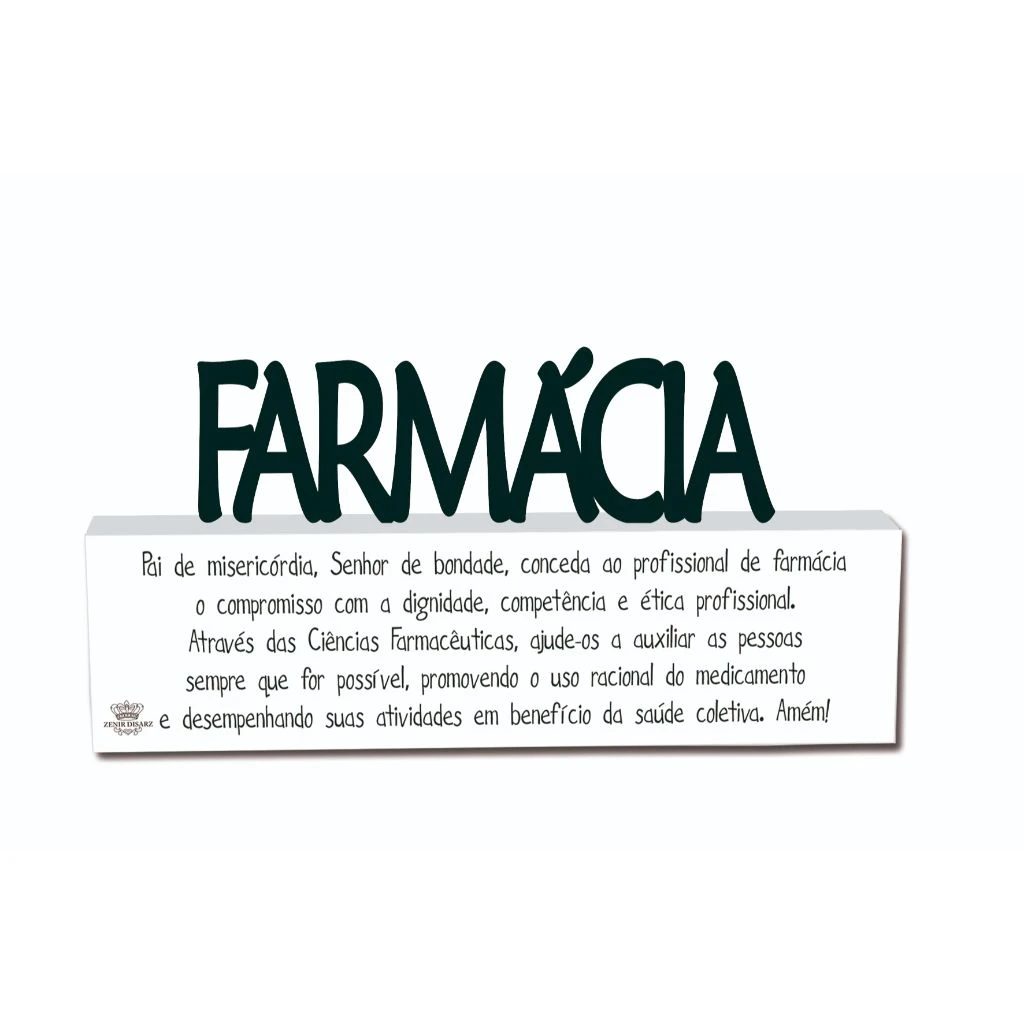 MADEIRINHA PROFISSÕES FARMÁCIA 9X18,5