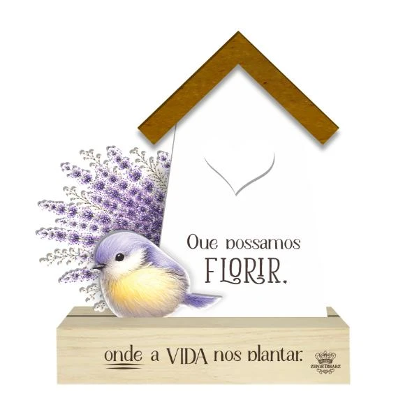 ENFEITE DE MESA COM APLIQUE QUE POSSAMOS FLORIR...13,5X12X3,5