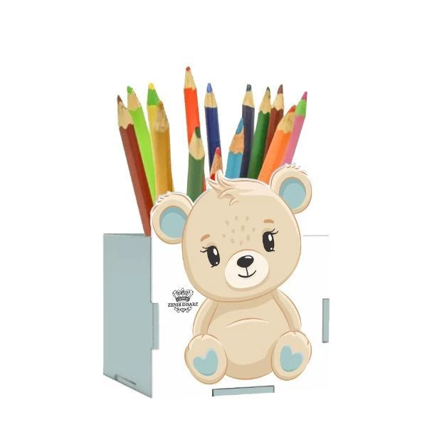 PORTA-LÁPIS URSO BABY URSO AZUL 10X8X8