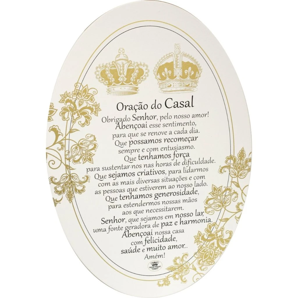 QUADRO ORAÇÃO DO CASAL...ARABESCO 34X23