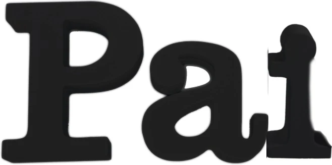 PALAVRA PARA DECORAÇÃO PAI PRETO 11,5X24X3