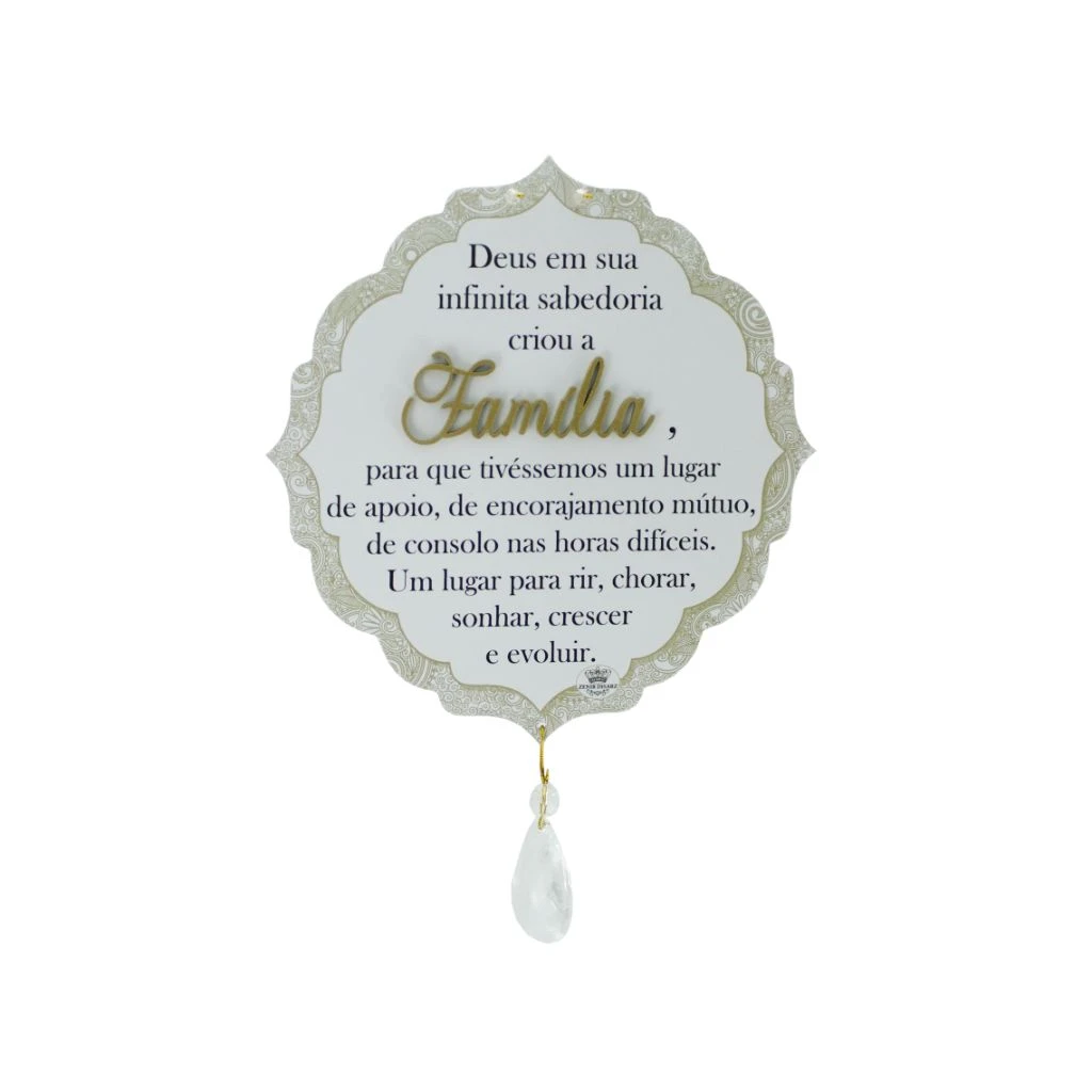 MÓBILE DE PAREDE COM APLIQUE FAMÍLIA 22X20
