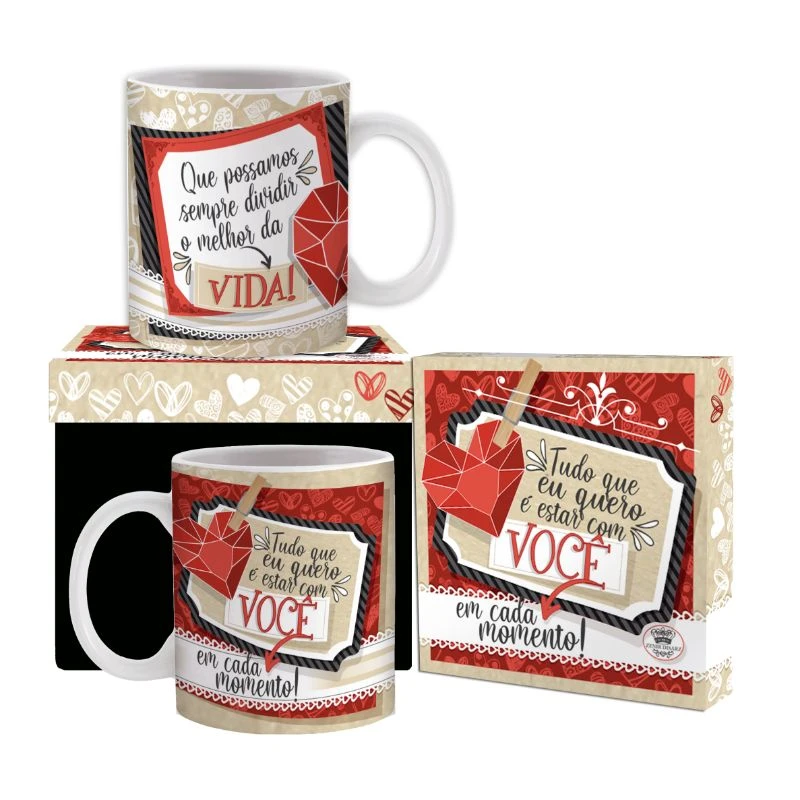 CANECA CERÂMICA QUE POSSAMOS SEMPRE DIVIDIR O MELHOR DA VIDA 