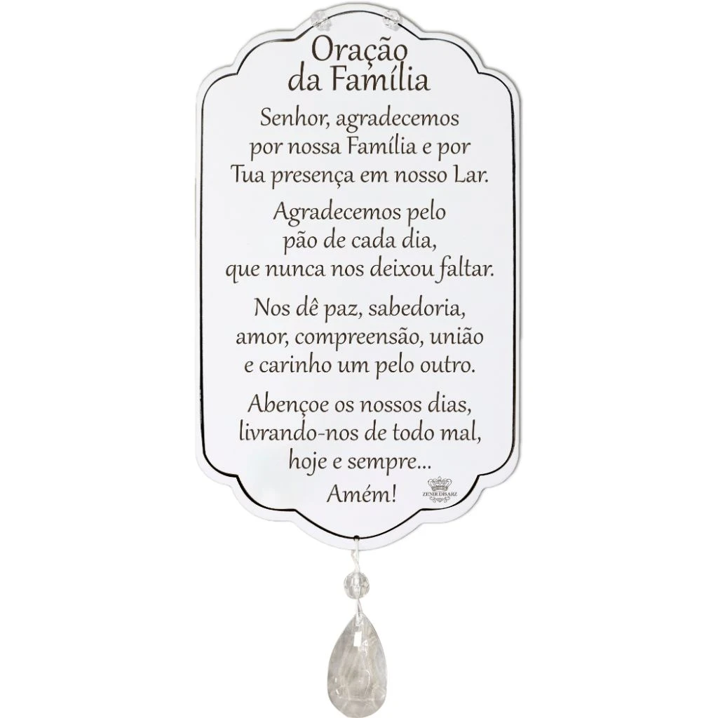 MÓBILE DE PAREDE ORAÇÃO DA FAMÍLIA 24,5X14,5