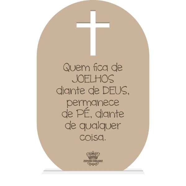 ENFEITE DE MESA QUEM FICA DE JOELHOS...14,5X8,5