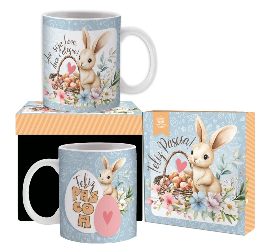 CANECA CERÂMICA PÁSCOA 