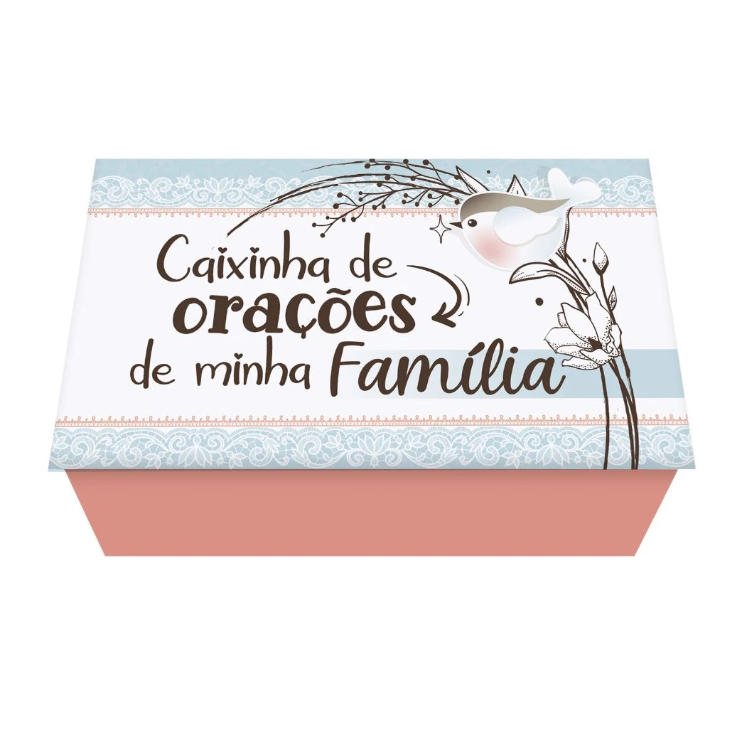 CAIXA PARA ORAÇÃO DE MINHA FAMÍLIA...PÁSSARO 5,5X12,5X7,5
