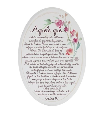 QUADRO SALMO 91...BRANCO ESPECIAL 34X23