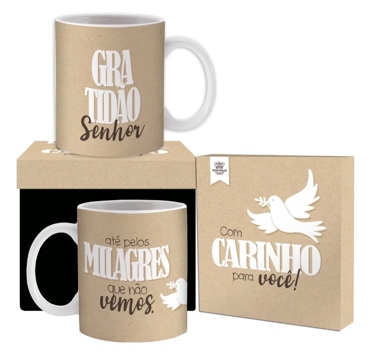 CANECA CERÂMICA GRATIDÃO SENHOR