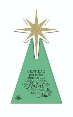 PLACA DE MESA PINHEIRO COM ESTRELA 24X13