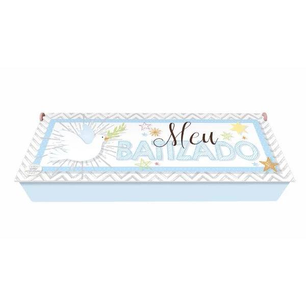 CAIXA ARTICULADA MEU BATIZADO AZUL 10,5X28,5X5