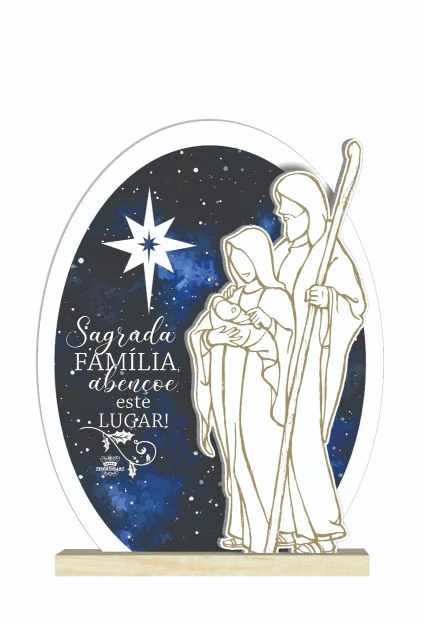 ENFEITE DE MESA SAGRADA FAMÍLIA 21X16X6