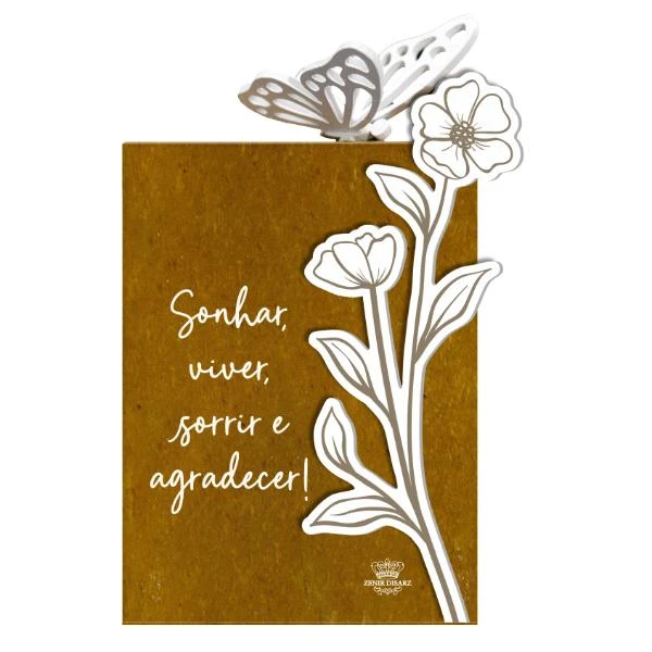 PLACA DE MESA, SONHAR VIVER... AURORA 1 18X12