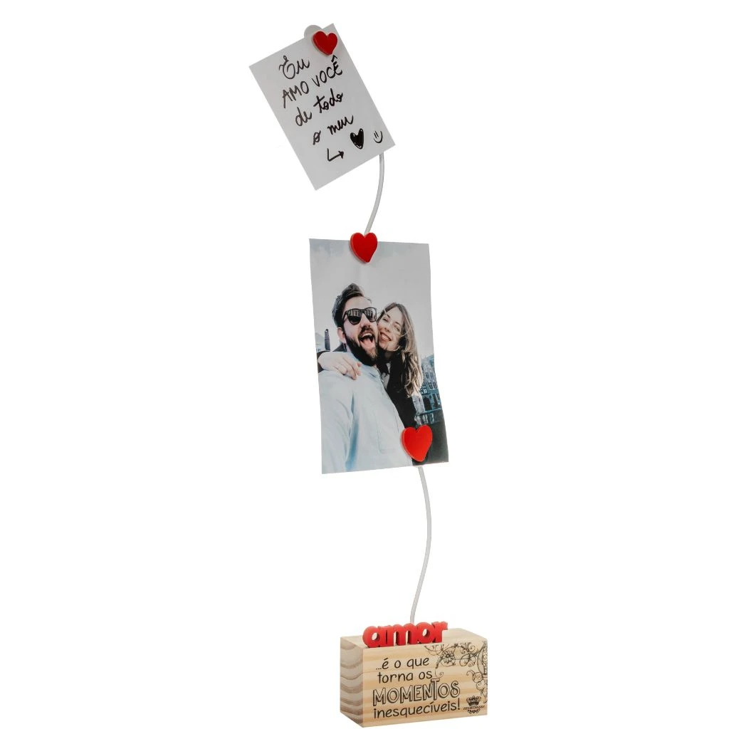 PORTA-RECADO ARAMADO AMOR 46X8,5X5