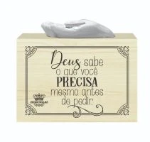 PLACA DE MESA COM APLIQUE MÃO, DEUS SABE...9X10