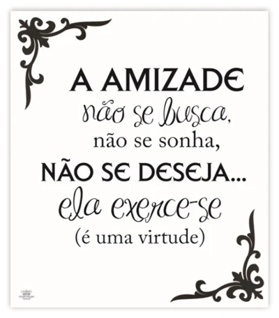 QUADRO A AMIZADE NÃO SE BASEIA...REAL 25X20