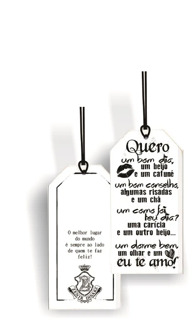 TAG BRANCO QUERO UM BOM DIA 17X9