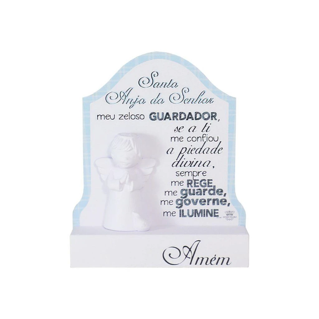 MADEIRINHA SANTO ANJO DO SENHOR AZUL 19,5X16,5
