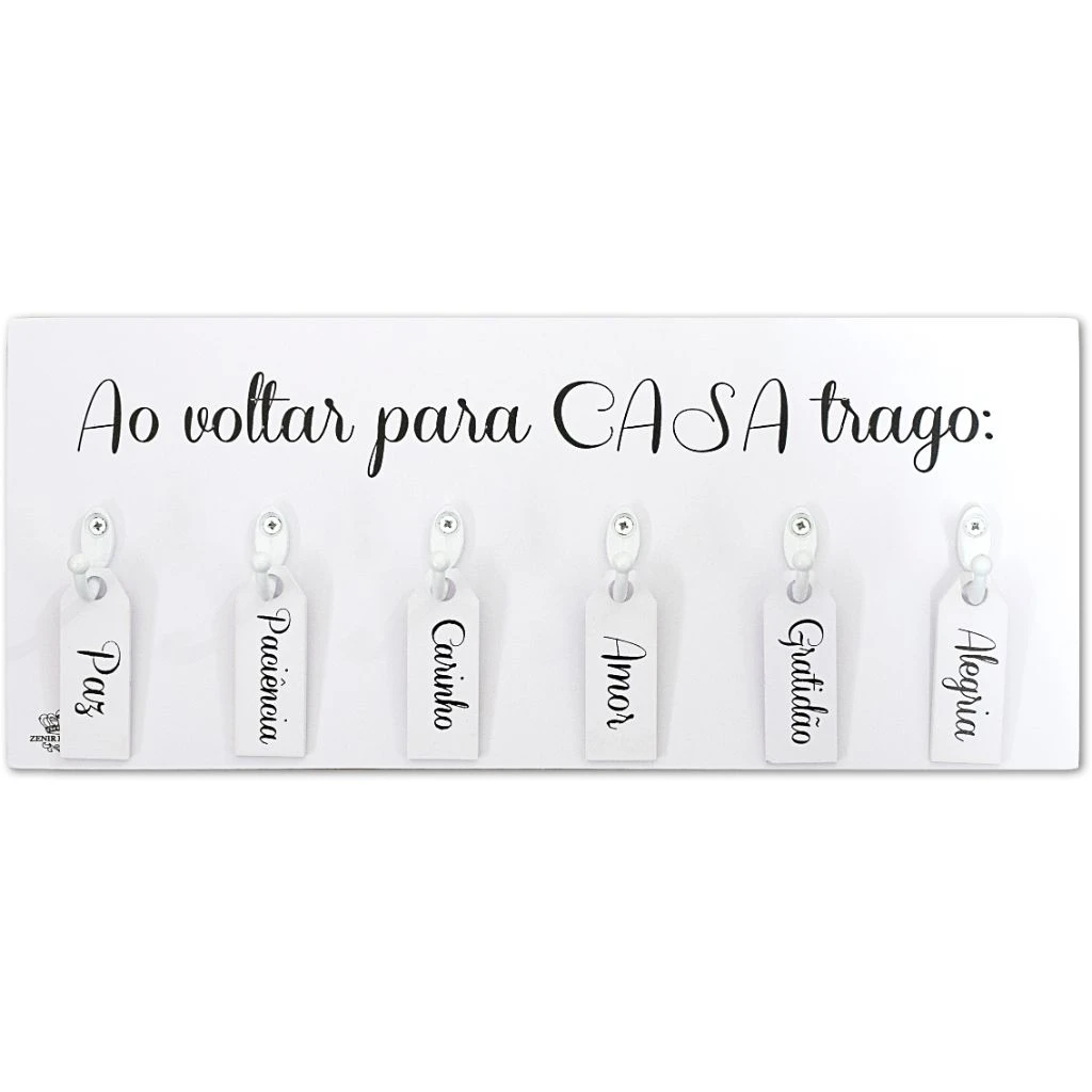 PORTA-CHAVE COM PALAVRAS AO VOLTAR PARA CASA... 15X34