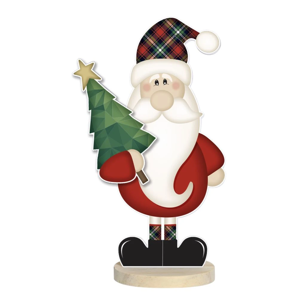 ENFEITE DE MESA PAPAI NOEL COM PINHEIRO 22X13