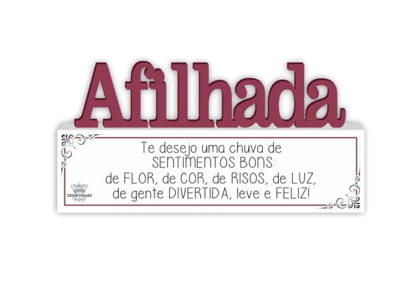 MADEIRINHA AFILHADA TE DESEJO UMA CHUVA DE SENTIMENTOS...11X18,5