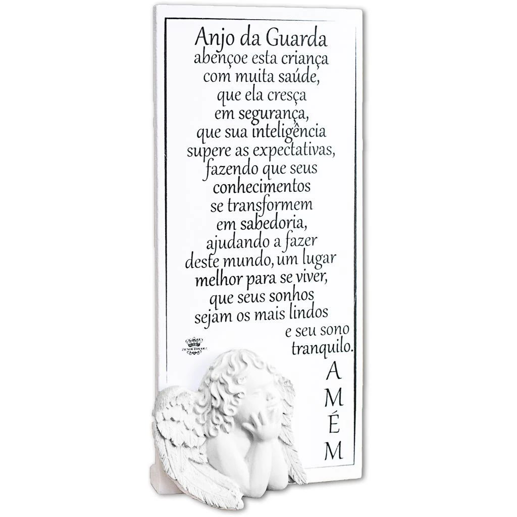 MADEIRINHA DE MESA ANJO DA GUARDA 22X10