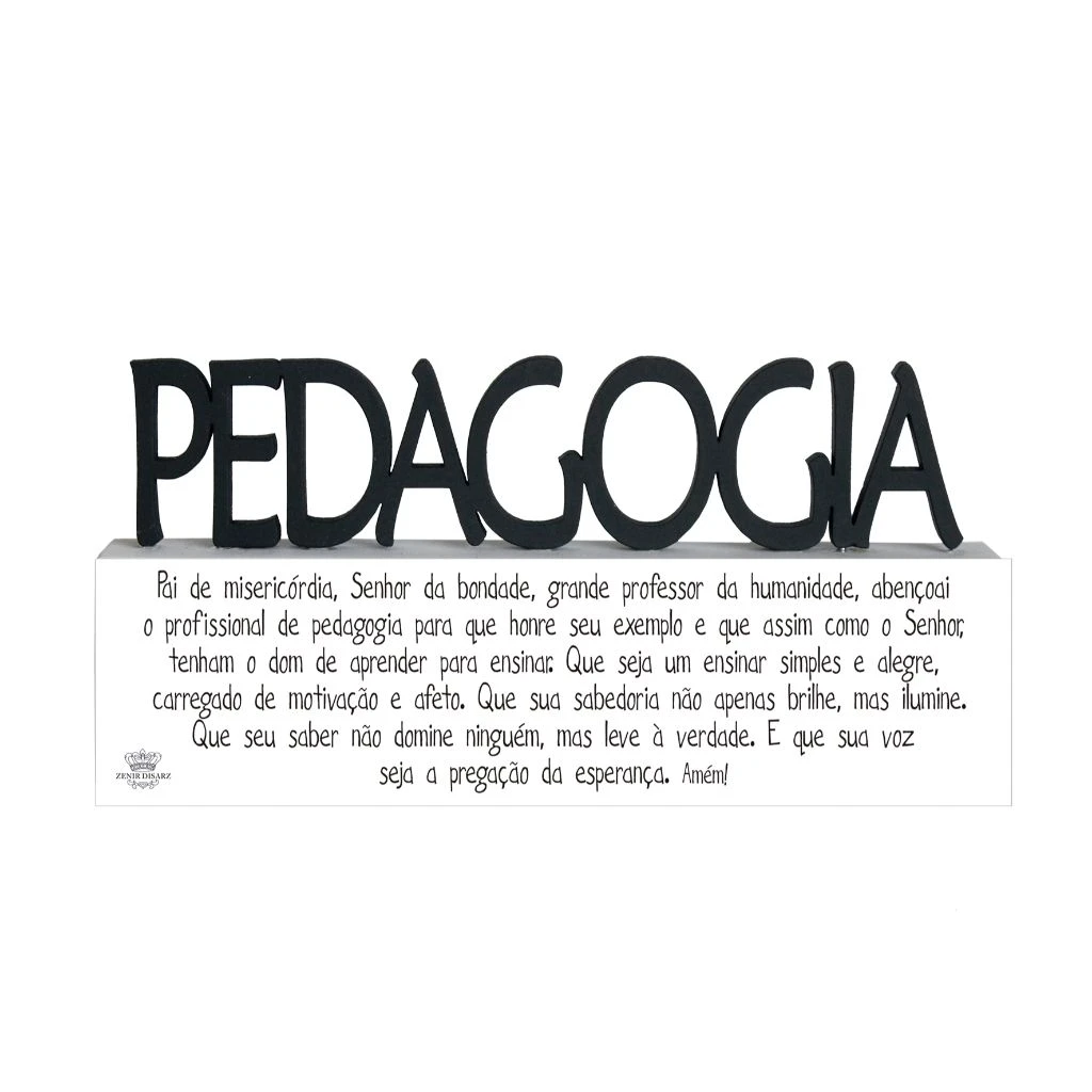 MADEIRINHA PROFISSÕES PEDAGOGIA 9X18,5