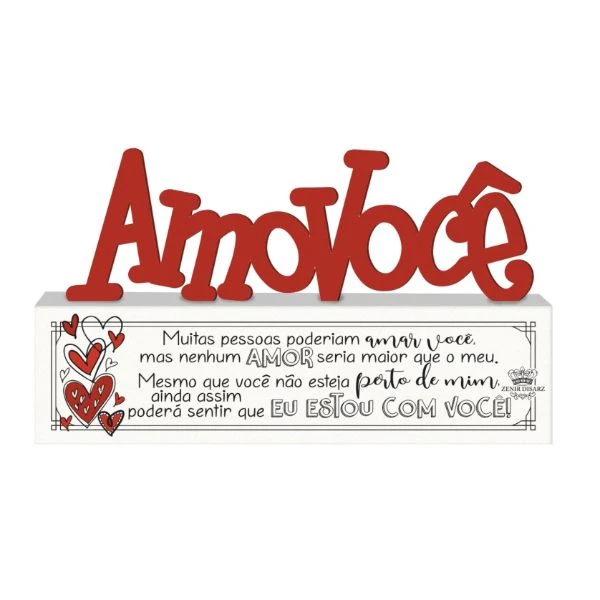 MADEIRINHA AMO VOCÊ MUITAS PESSOAS...11X18,5X3