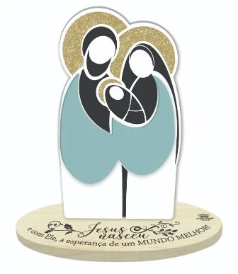 ENFEITE DE MESA PRESÉPIO JESUS NASCEU...18X17,5X8