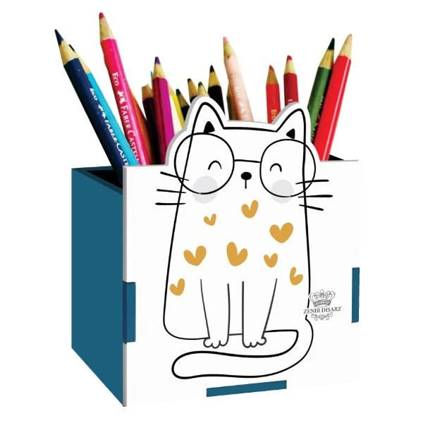 PORTA-LÁPIS GATO... PET CORAÇÃO 1 10X8,5X8