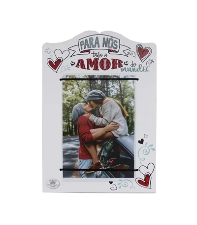 PORTA-RETRATO COM ELÁSTICO PARA NÓS TODO O AMOR... 23,5X16