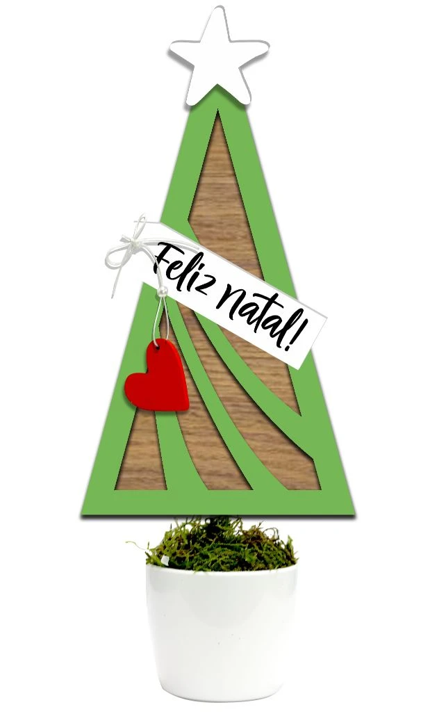 ENFEITE PINHEIRO COM BALDINHO FELIZ NATAL 29X11X6