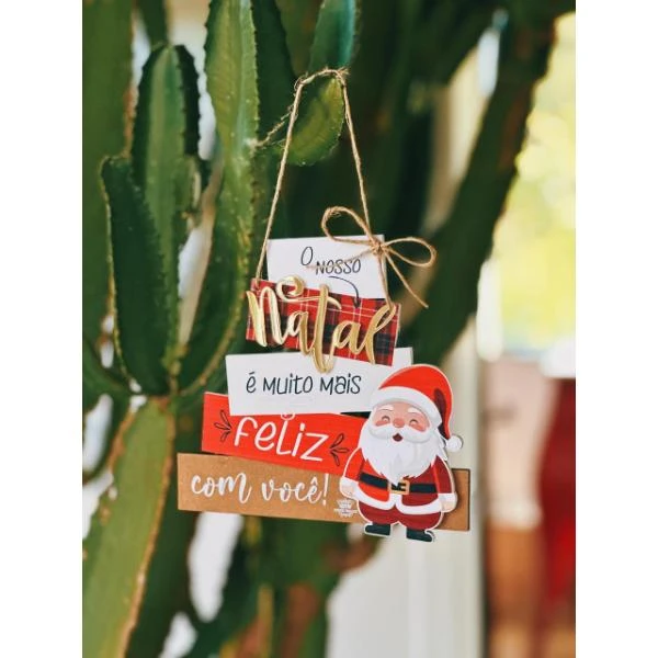 MÓBILE DE PAREDE COM APLIQUE O NOSSO NATAL É MUITO MAIS...17X18