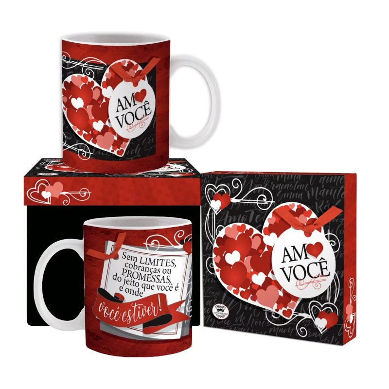CANECA CERÂMICA AMO VOCÊ