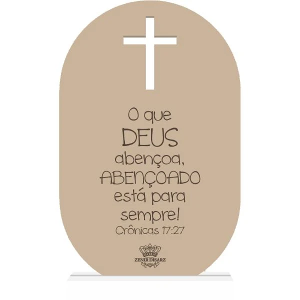 ENFEITE DE MESA O QUE DEUS ABENÇOA...14,5X8,5