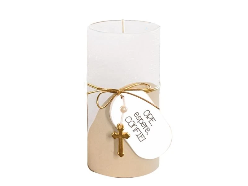 PLACA DE MESA VELA ORE, ESPERE, CONFIE 10X5