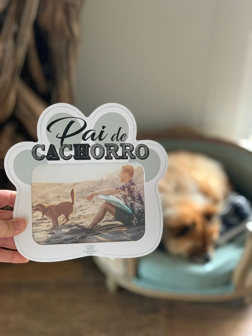PORTA-RETRATO PATA PAI DE CACHORRO 19,5X20