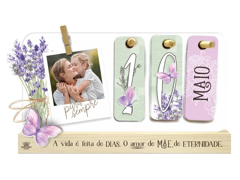 CALENDÁRIO PERMANENTE A VIDA É FEITA DE DIAS...MÃE 16X25X3,5