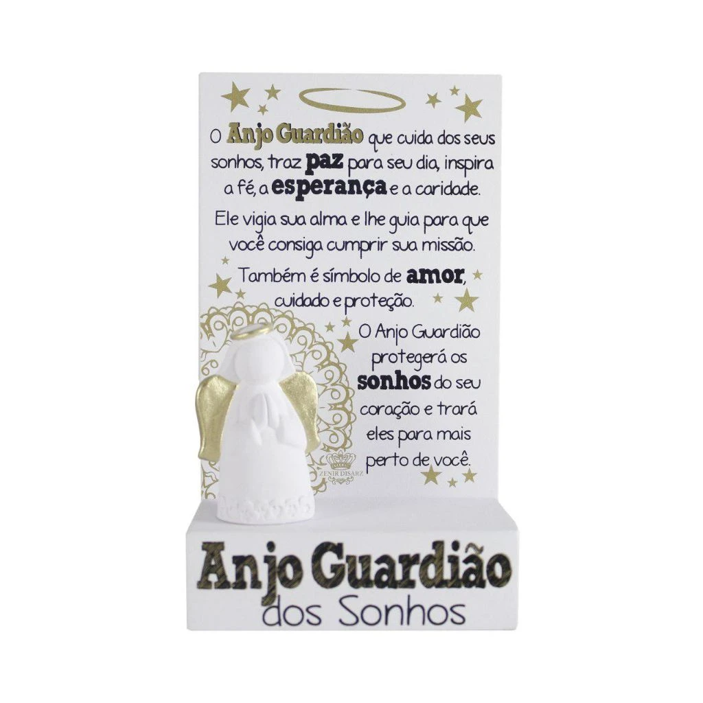 MADEIRINHA ANJO GUARDIÃO DOS SONHOS 17X10X6