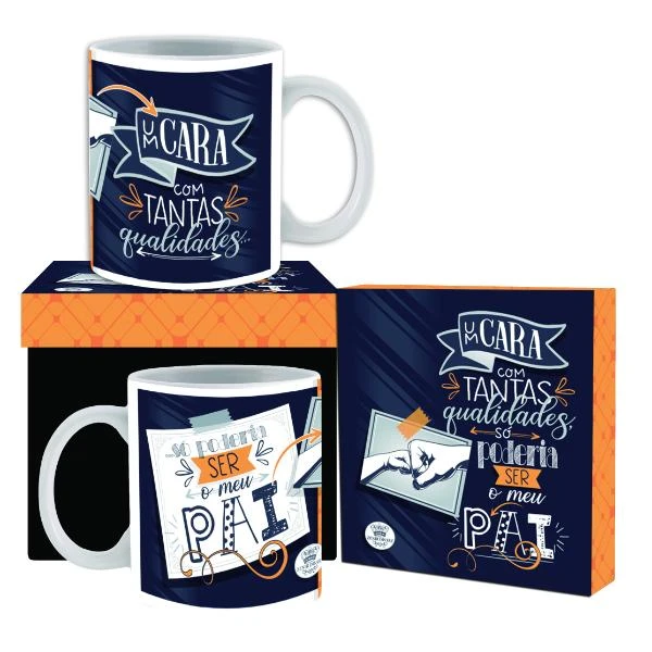 CANECA CERÂMICA PAI UM CARA COM TANTAS QUALIDADES ...