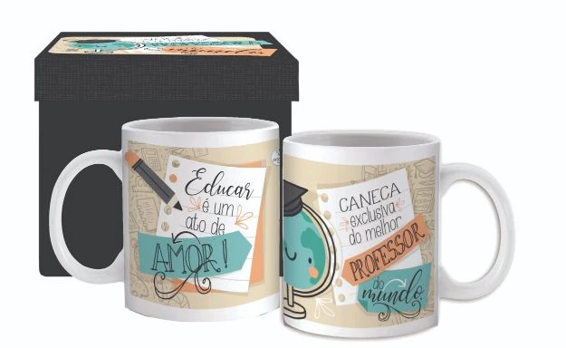 CANECA CERÂMICA CANECA EXCLUSIVA DO MELHOR PROFESSOR DO MUNDO
